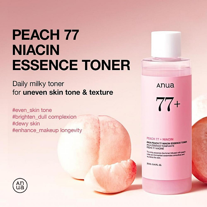 Toner hidratant pentru luminozitate si uniformizare Peach 77 Niacin Essence Toner