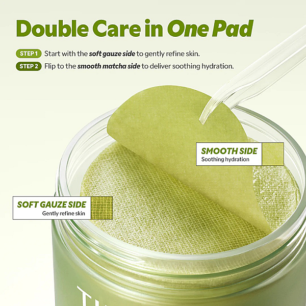 Dischete tonice calmante anti-roseata Matcha Tea Pads