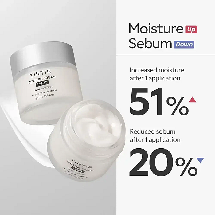 Crema de fata hidratanta cu acid hialuronic pentru ten mixt sau gras Ceramic Cream Light