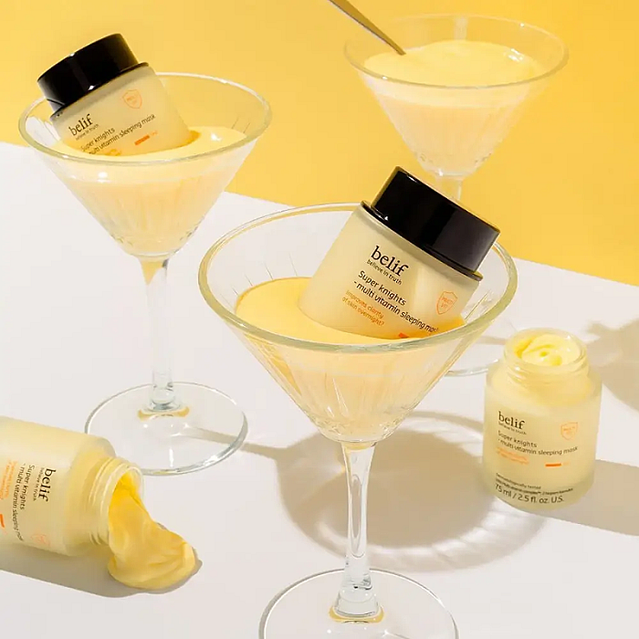 Masca de noapte revitalizanta cu niacinamide si acid ascorbic Super Knights Vitamin Mask