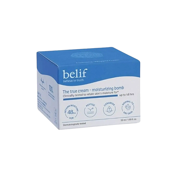 Crema de fata hidratanta cu ceramide si squalane pentru ten uscat The True Cream-Moisturizing Bomb
