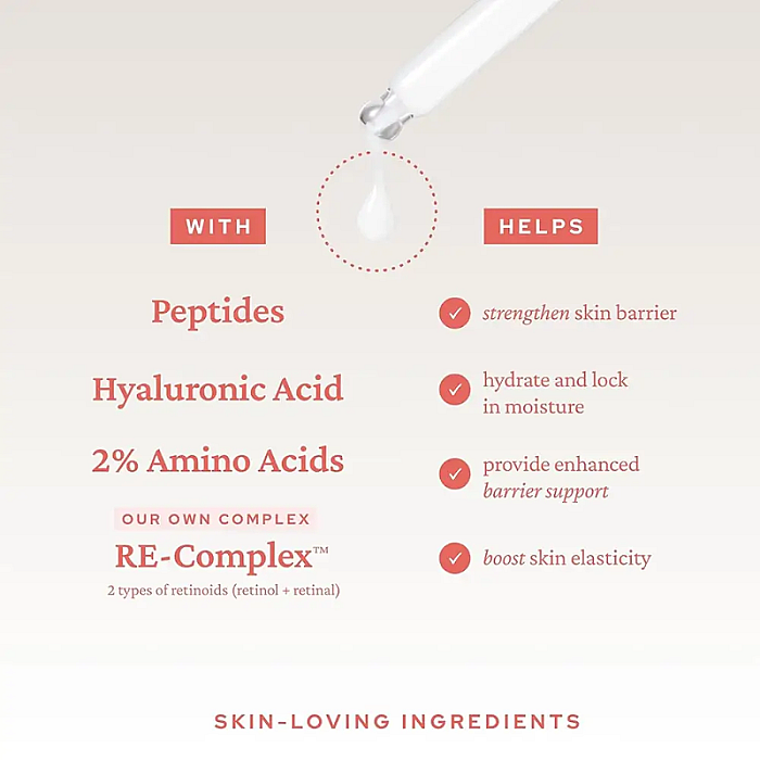 Ser de fata anti-rid cu retinol si peptide Super Drops Retinol & Peptide Barrier Serum