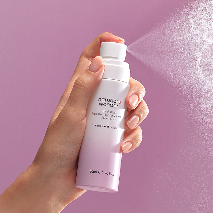 Serum spray pentru hidratare si luminozitate cu orez negru fermentat si probiotice Black Rice Probiotics Barrier