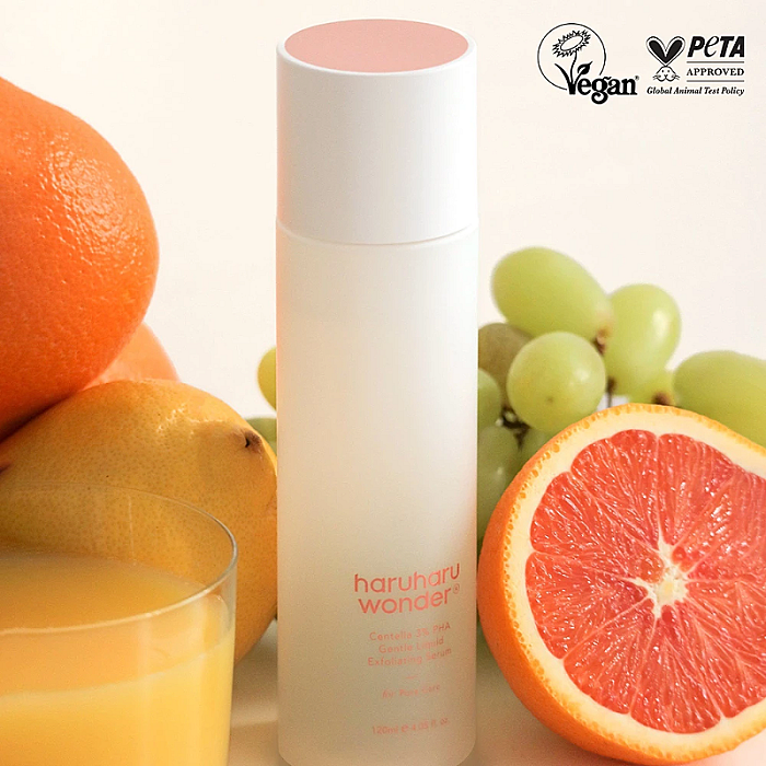 Ser exfoliant de fata pentru curatarea porilor cu PHA 3% si extract de Centella Asiatica Gentle Liquid Exfoliating Serum