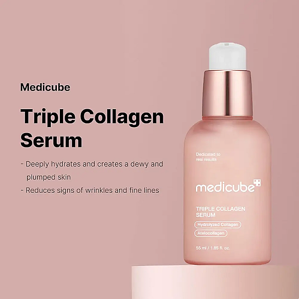Ser de fata pentru hidratare si fermitate cu 8 tipuri de colagen Triple Collagen Serum