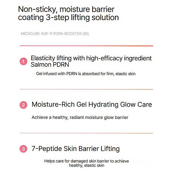 Gel de fata hidratant si calmant cu niacinamide si complex de 7 peptide PDRN Booster Gel