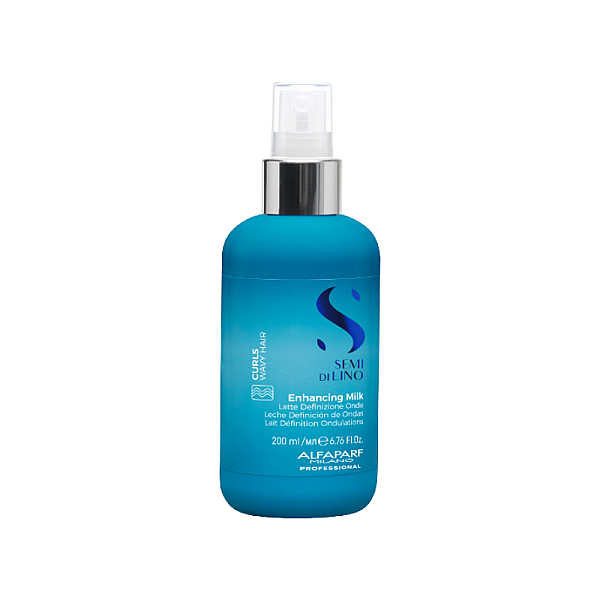 Lotiune leave-in pentru par ondulat Semi di Lino Curls Enhancing Milk 