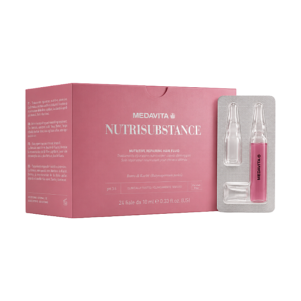Fiole pentru hidratarea si repararea parului cu Unt de Shea si Aminoacizi Nutrisubstance Nutritive Repairing Hair Fluid