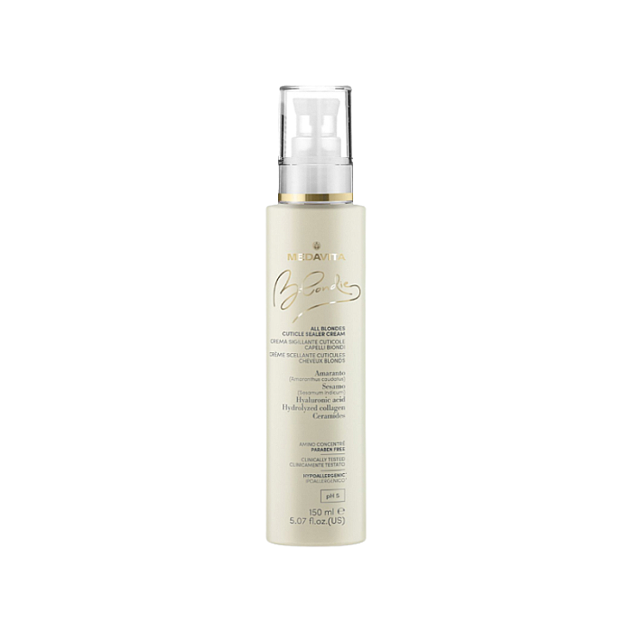 Crema fara clatire cu ceramide si acid hialuronic pentru inchiderea cuticulelor Blondie All Blondes Cuticle Sealer Cream