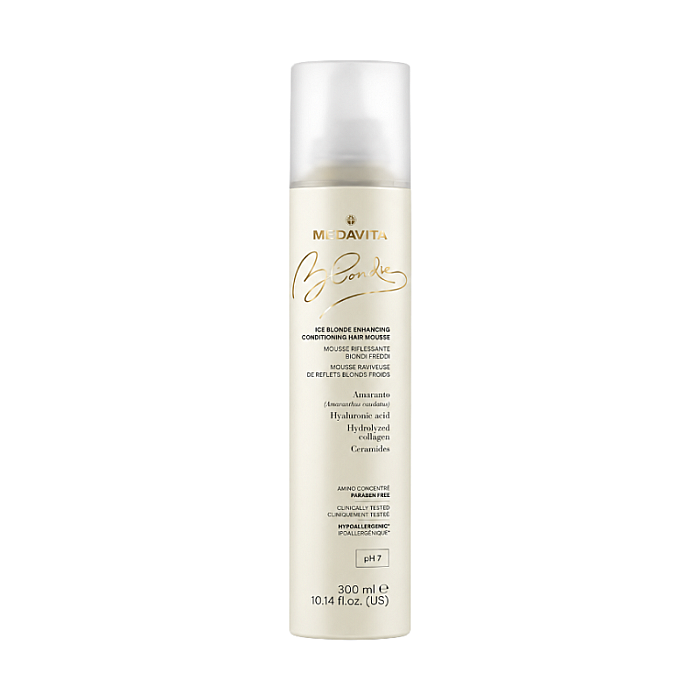 Spuma nuantatoare cu Pigment Rece si Acid Hialuronic Blondie Ice Blonde Enhancing Conditioning Hair Mousse