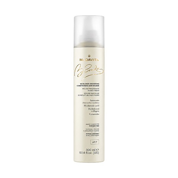 Spuma nuantatoare cu Pigment Rece si Acid Hialuronic Blondie Ice Blonde Enhancing Conditioning Hair Mousse