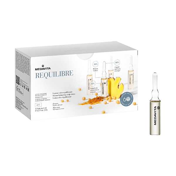 Fiole tratament anti-sebum pentru dermatita seboreica Requilibre Sebum balancing scalp Lotion