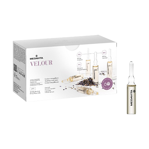 Fiole tratament calmante pentru scalp sensibil, cu dermatita Velour Soothing Scalp Lotion