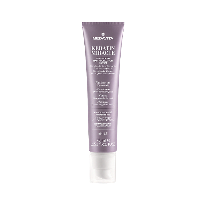 Ser cu Keratina Anti-frizz impotriva porozitatii excesive Keratin Miracle Go Smooth Hair Foundation Serum