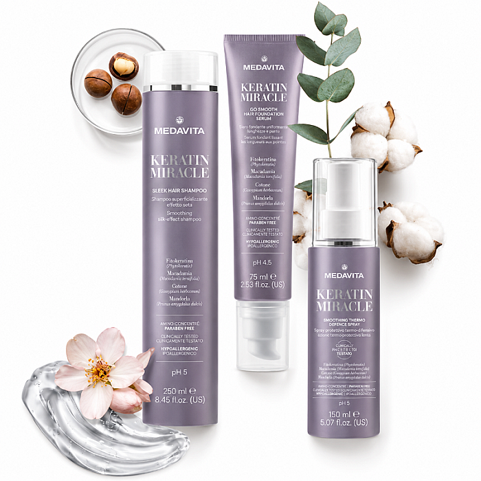 Sampon cu Keratina Anti-frizz pentru netezire Keratin Miracle Sleek Hair Shampoo