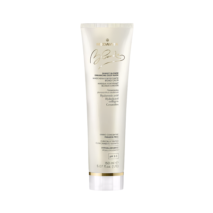 Masca pentru blonduri calde cu Acid Hialuronic si Colagen Blondie Sunset Blonde Enhancing Deep Mask
