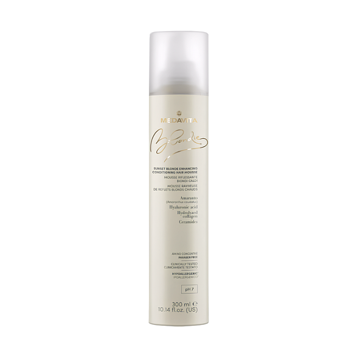 Spuma nuantatoare cu Pigment Cald si Acid Hialuronic Blondie Sunset Blonde Enhancing Conditioning Hair Mousse