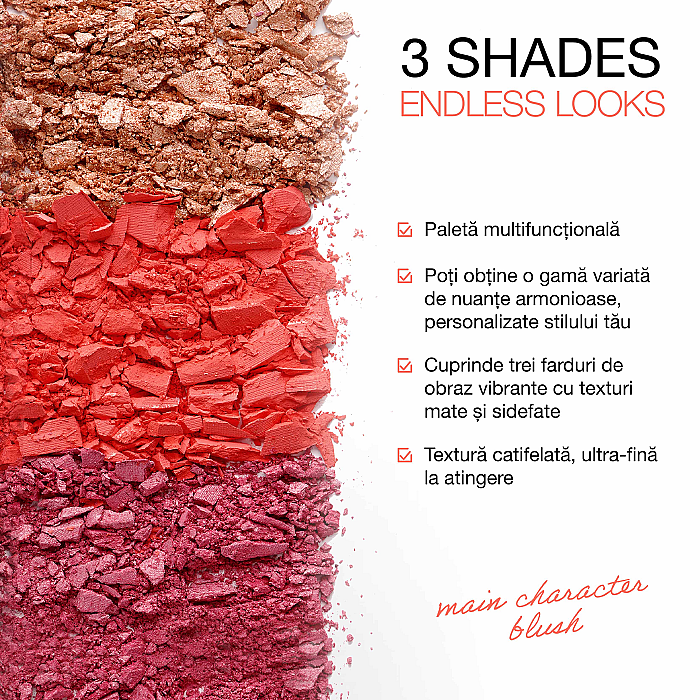 Paleta blush coral cheeks trio