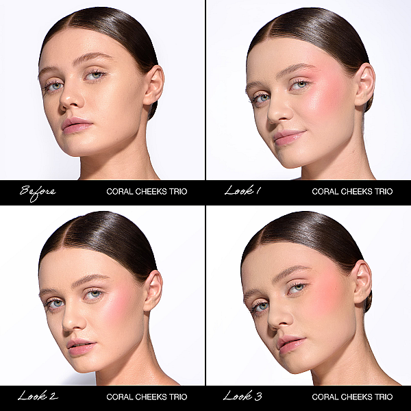 Paleta blush coral cheeks trio