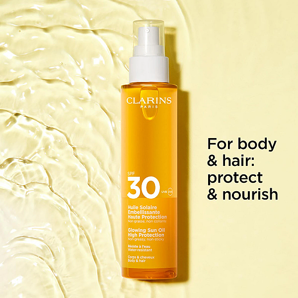 Ulei de corp si par cu protectie solara SPF 30 Glowing Sun Oil