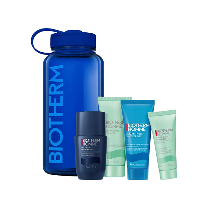 Set de hidratare cu sticla reutilizabila pentru barbati Power Drop Skin & Body Hydration Essentials