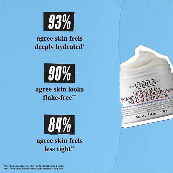 Masca de noapte intens hidratanta pentru ten uscat cu 10.5% Squalane Ultra Facial Overnight Rehydrating Mask