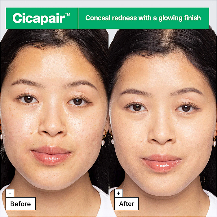 Ser fluid corector pentru roseata cu SPF 20 si Centella Asiatica Cicapair Soothing Camo Drops