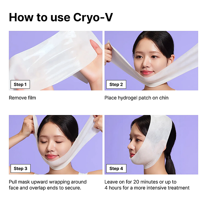 Masca de fata cu efect de lifting Cryo V-Sculpt Jawline Lifting Mask