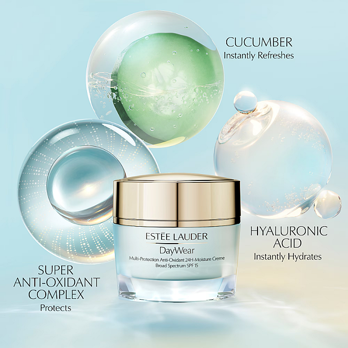 Crema hidratanta pentru ten uscat cu SPF15 DayWear Advanced Multi-Protection