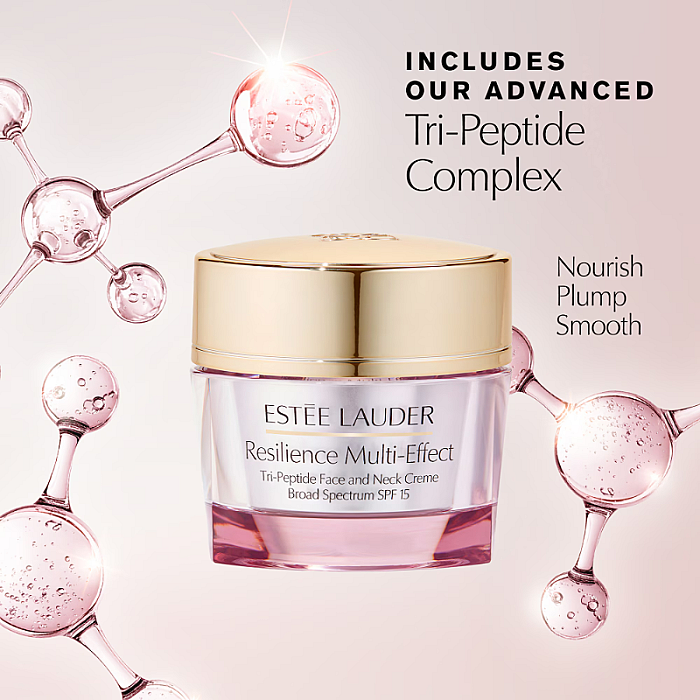 Crema anti-imbatranire pentru ten uscat cu tripeptide si SPF15 Resilience Multi-Effect Face and Neck Cream