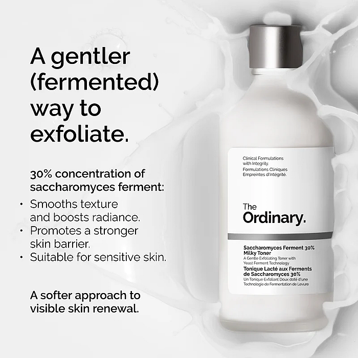 Toner exfoliant cu fermenti Saccharomyces 30% Milky Toner