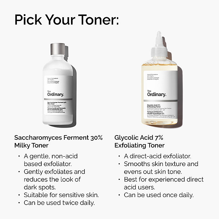 Toner exfoliant cu fermenti Saccharomyces 30% Milky Toner