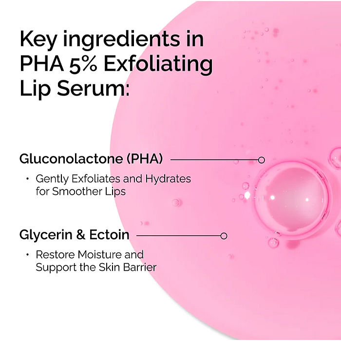 Ser exfoliant cu 5% PHA pentru buze Lip Serum