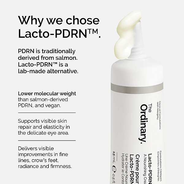 Crema antirid pentru zona ochilor cu 4% Lacto-PDRN si vitamina B9