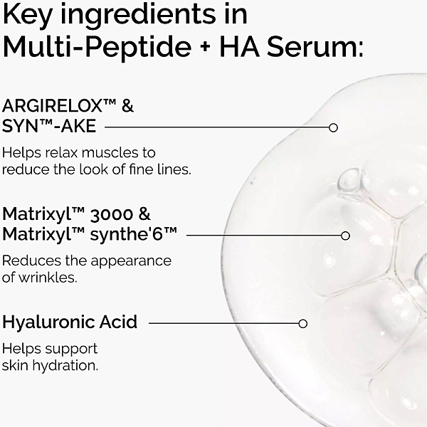 Ser anti-age cu multi-peptide si acid hialuronic pentru fermitate si elasticitate