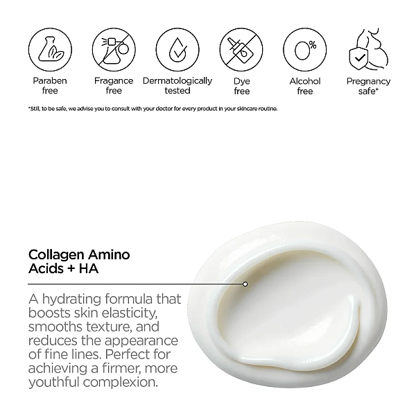 Emulsie hidratanta cu colagen si aminoacizi Just Collagen Amino Acids + HA
