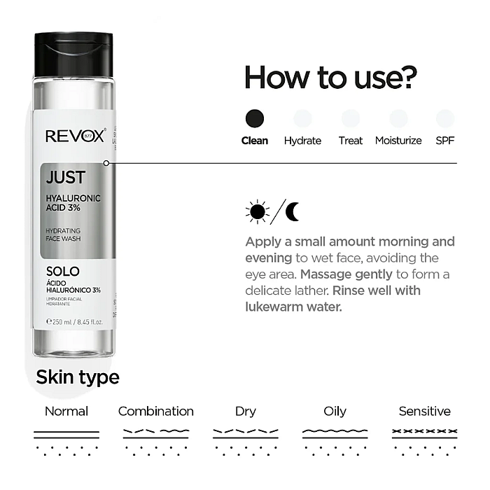 Gel de curatare hidratant cu acid hialuronic Just Hyaluronic Acid 3%