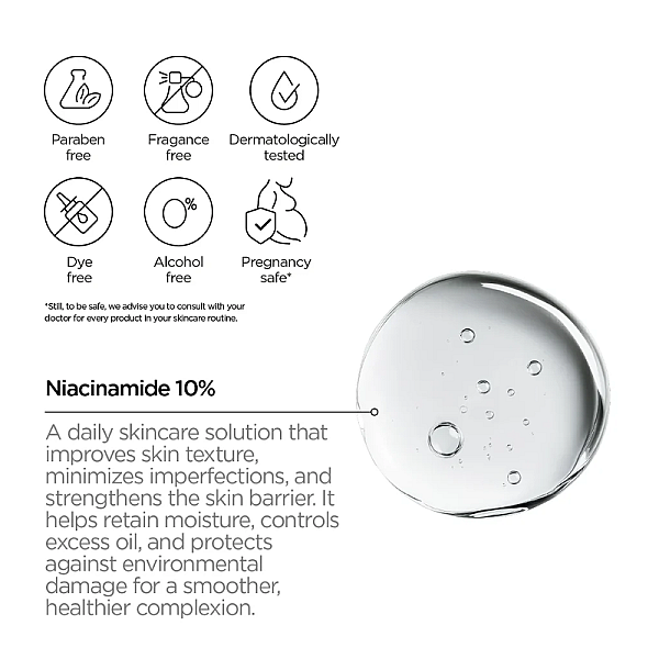 Ser hidratant cu niacinamide Just Niacinamide 10%