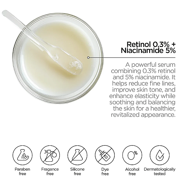 Emulsie pentru netezirea tenului Just Retinol 0.3% + Niacinamide 5%