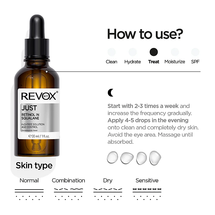 Ser cu retinol si squalane Just Retinol in Squalane