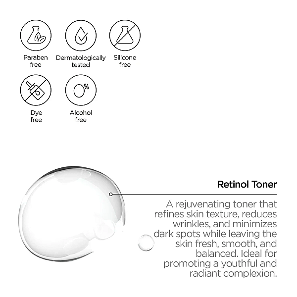 Lotiune tonica cu retinol Just Retinol Rejuvenating Toner