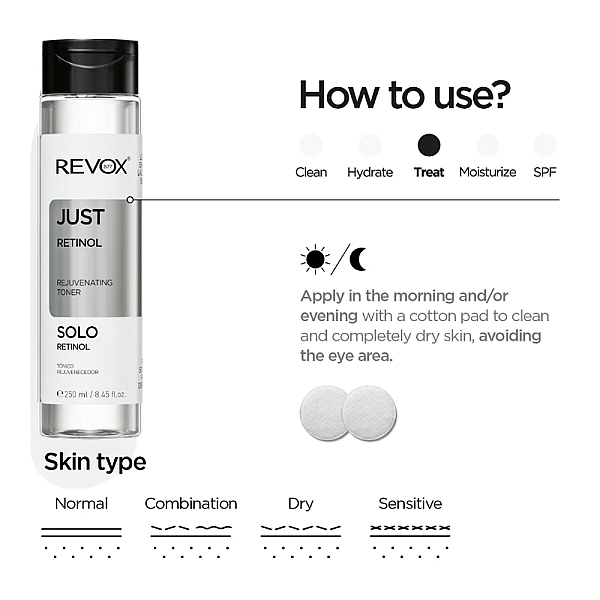 Lotiune tonica cu retinol Just Retinol Rejuvenating Toner