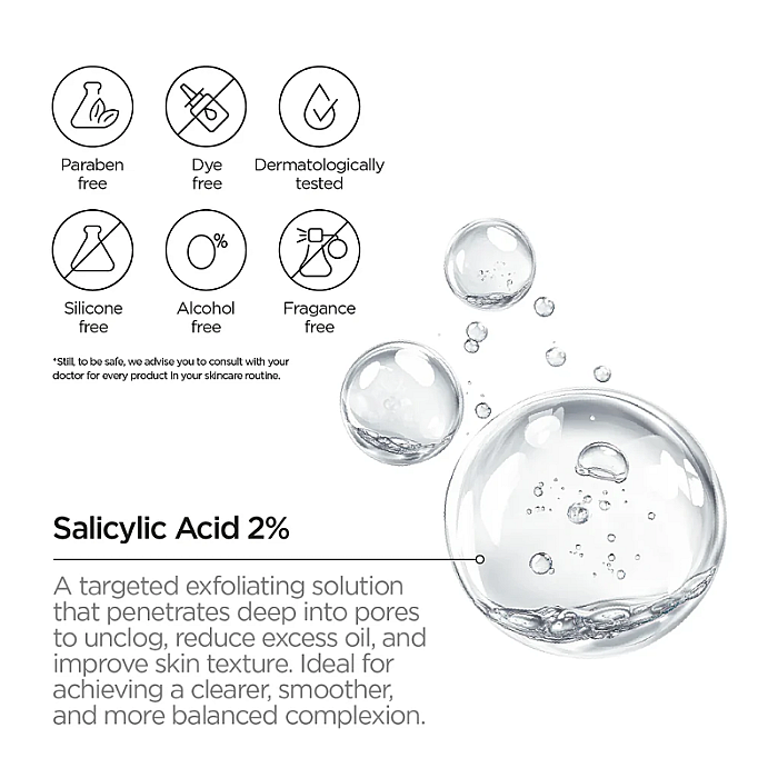 Ser exfoliant cu acid salicilic Just Salicylic Acid 2%