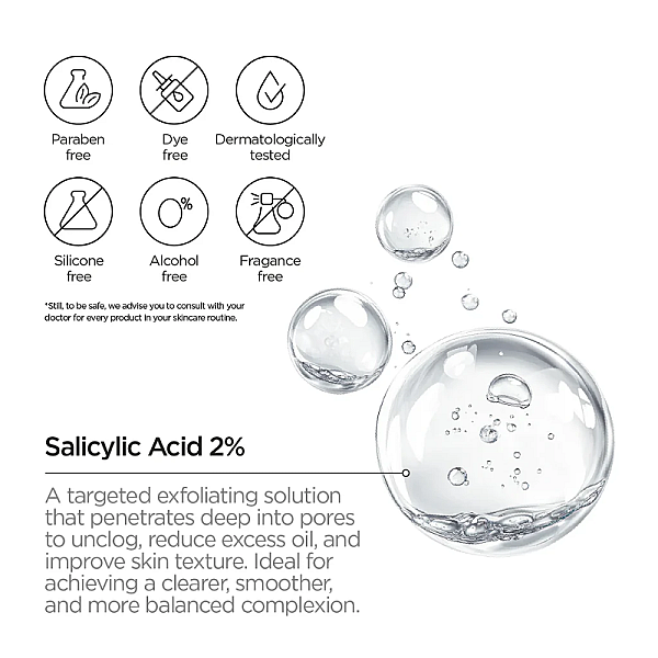 Ser exfoliant cu acid salicilic Just Salicylic Acid 2%
