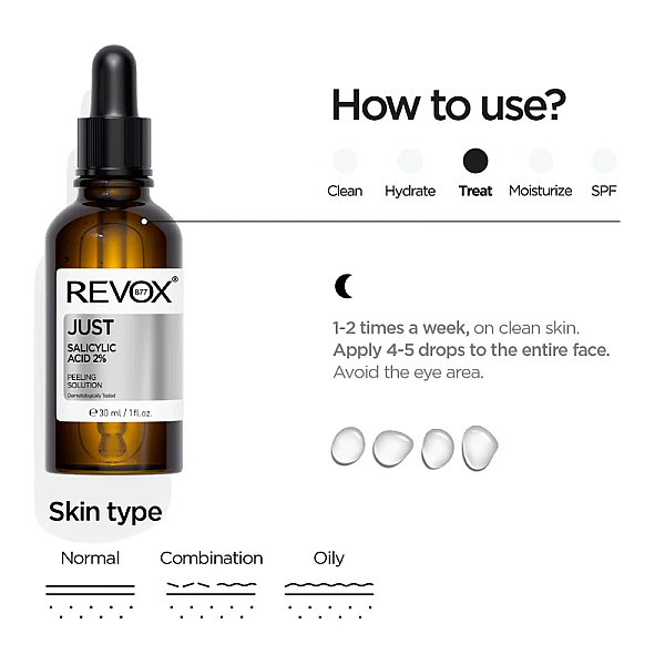 Ser exfoliant cu acid salicilic Just Salicylic Acid 2%
