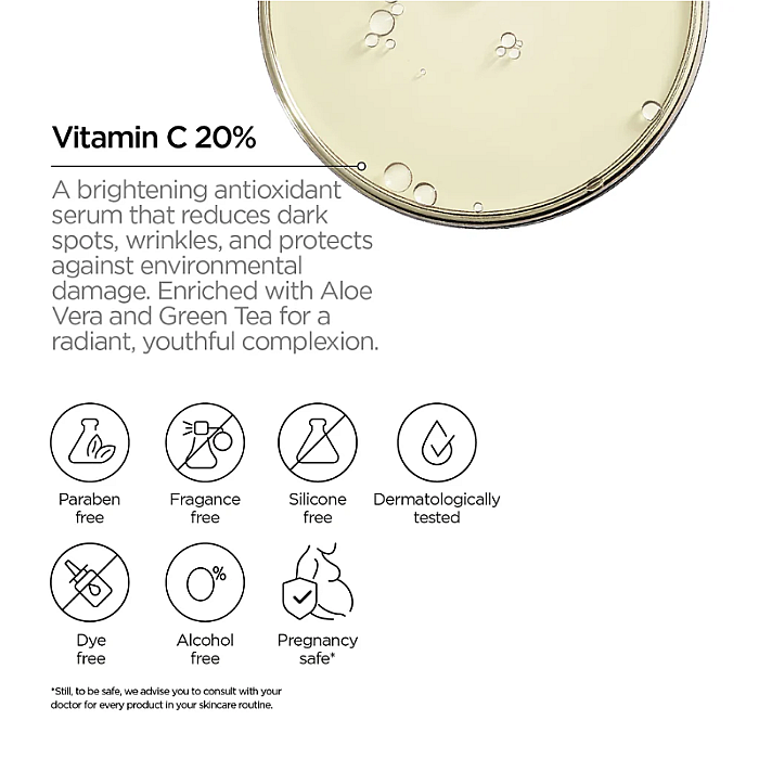 Ser antioxidant cu vitamina C Just Vitamin C 20%