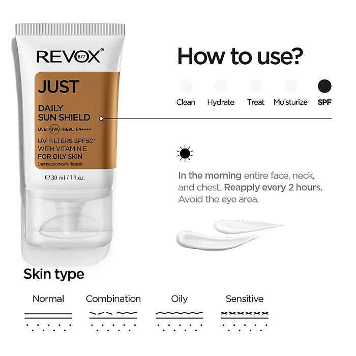 Crema cu protectie solara SPF50 pentru ten gras Daily Sun Shield