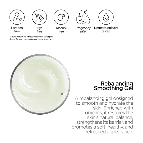Gel-crema pentru netezire Skintreats Biotic Rebalancing Smoothing Gel