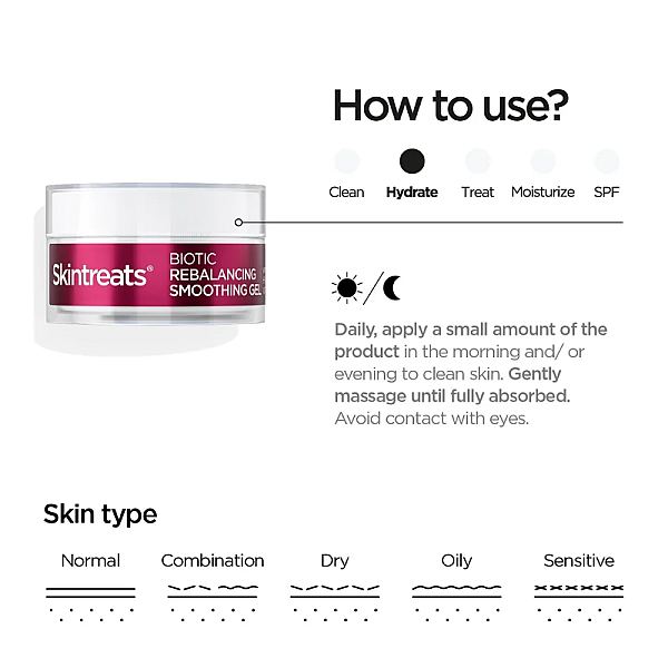Gel-crema pentru netezire Skintreats Biotic Rebalancing Smoothing Gel