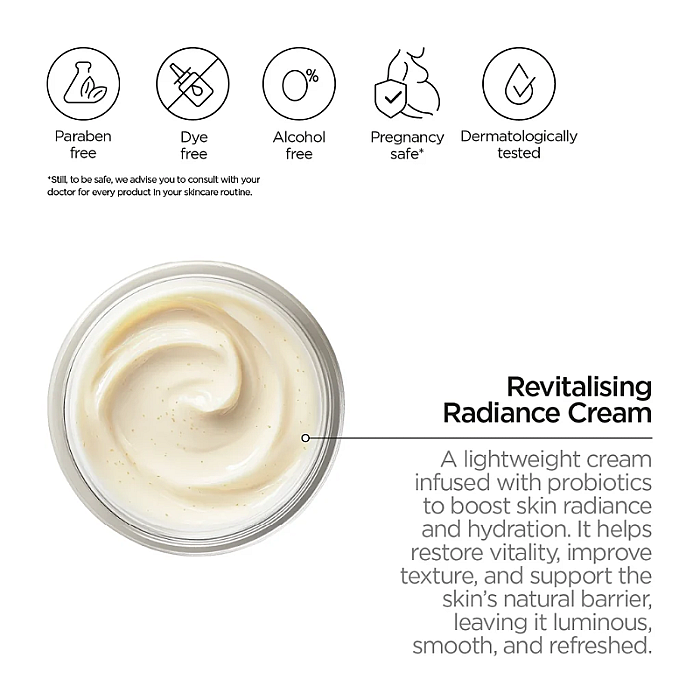 Crema revitalizanta pentru luminozitate Skintreats Biotic Revitalising Radiance Cream